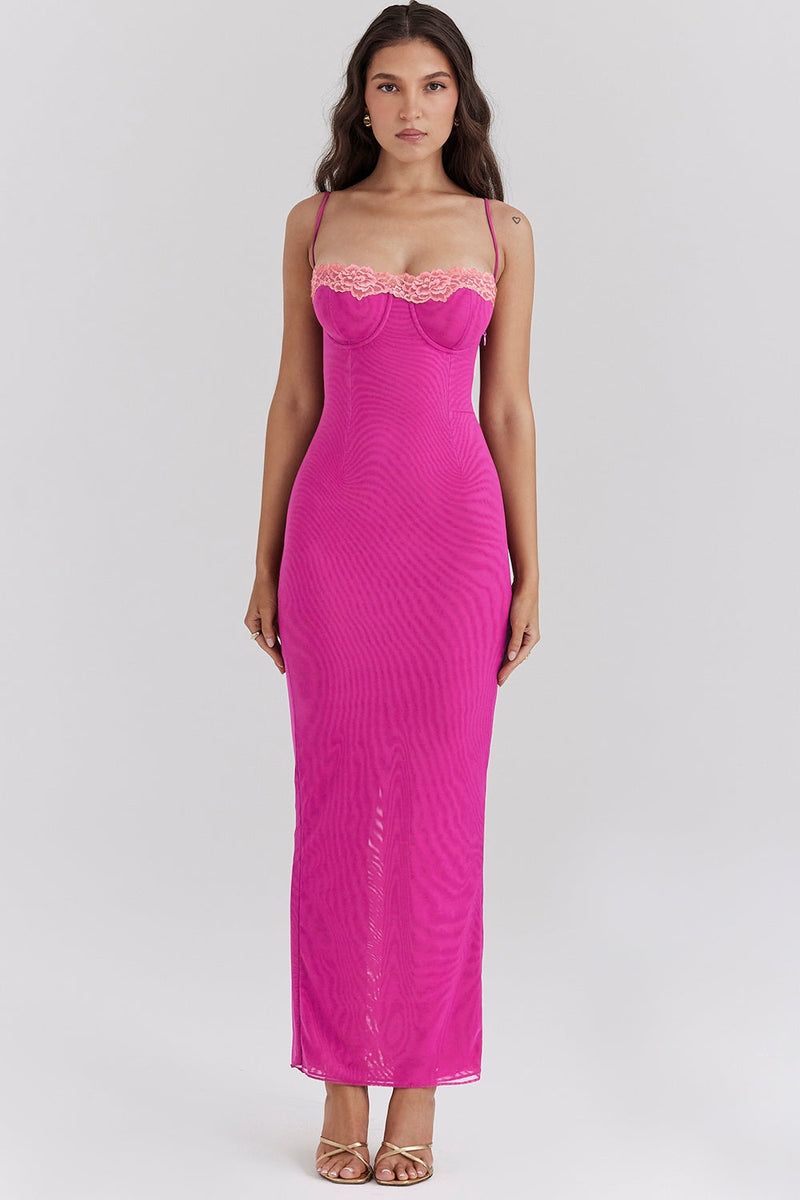 Iris • Maxi con Encaje y Espalda Abierta