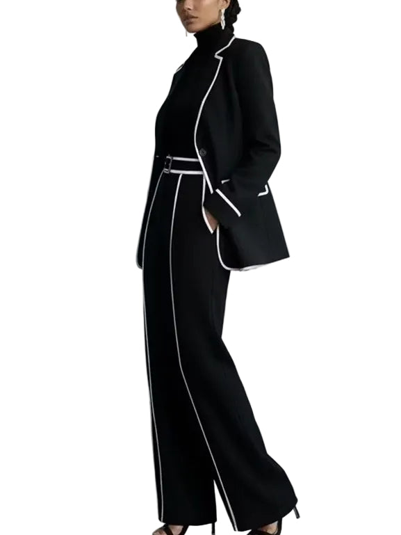 Completo Claudia — Blazer con bordo e pantaloni