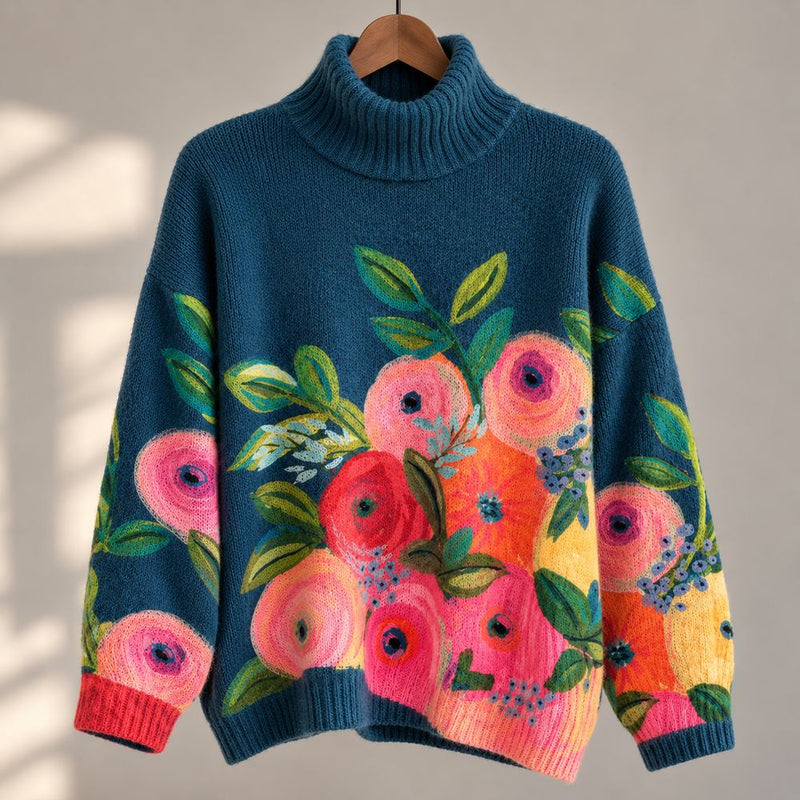 Maglione Alice — Collo Alto in Maglia Morbida
