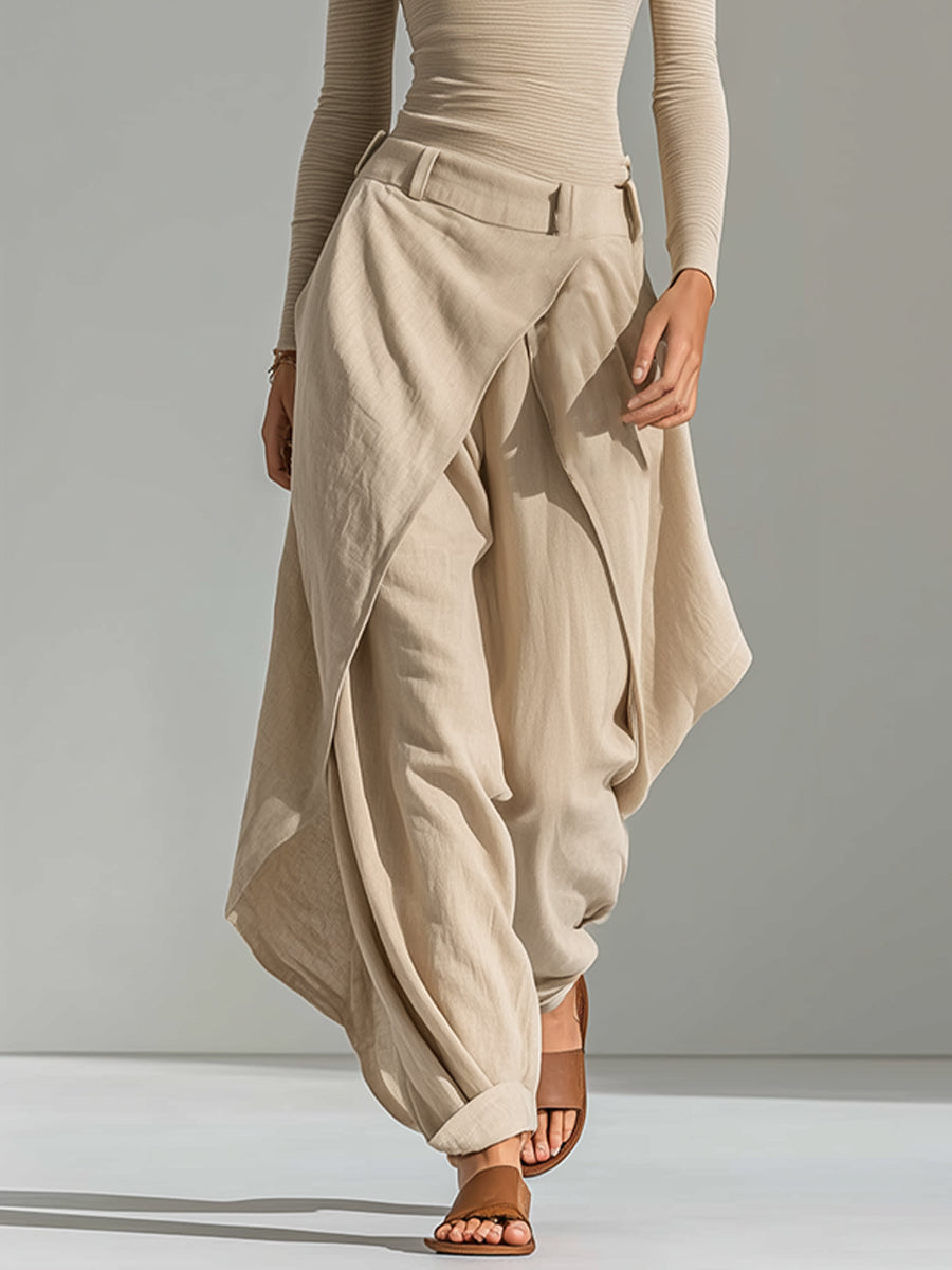 Set Pepa — Top con scollo a barchetta a strati e pantaloni
