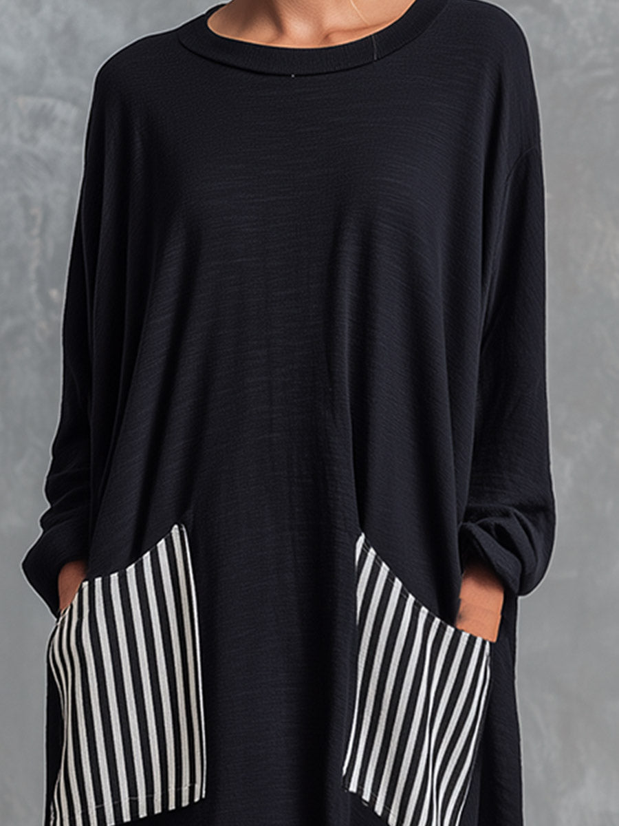 Abito Alba — Lungo Oversize in Cotone Patchwork