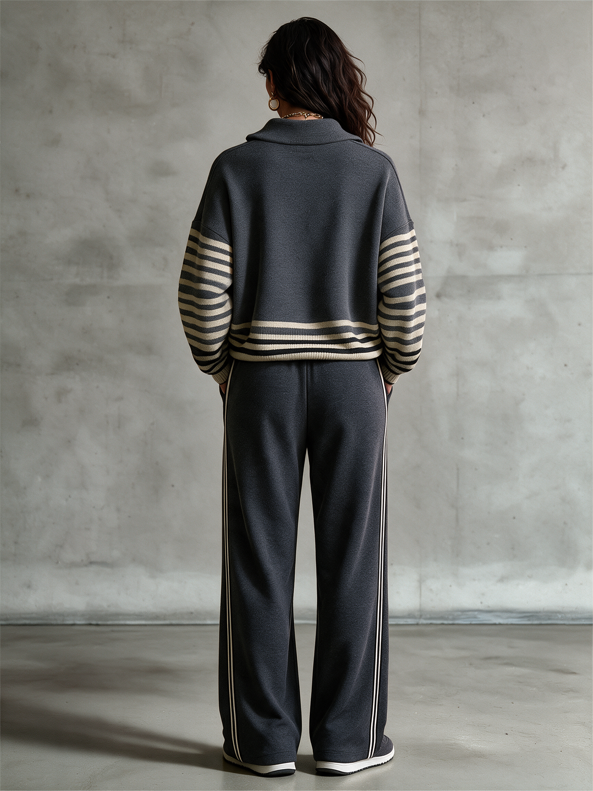 Completo Aitana — Felpa con mezza zip e pantaloni