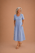 Maria | Vestido midi a rayas