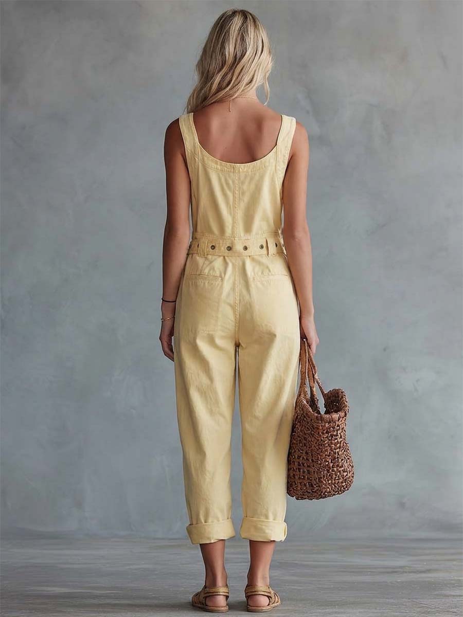 Tuta Ángela — Retro con zip e cintura