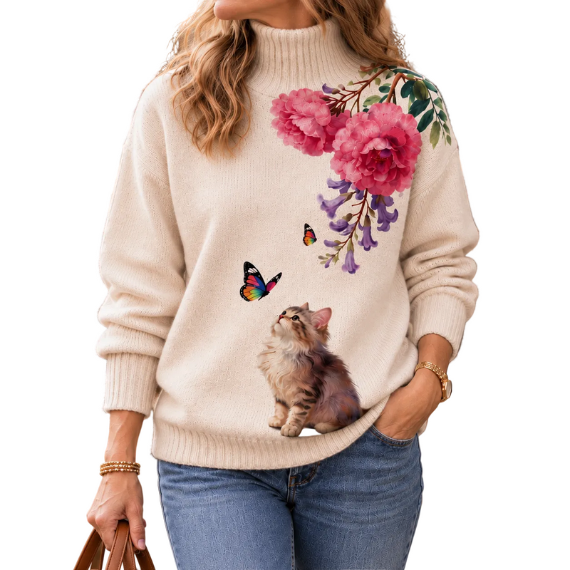 Maglia Brianna — Collo alto in maglia morbida