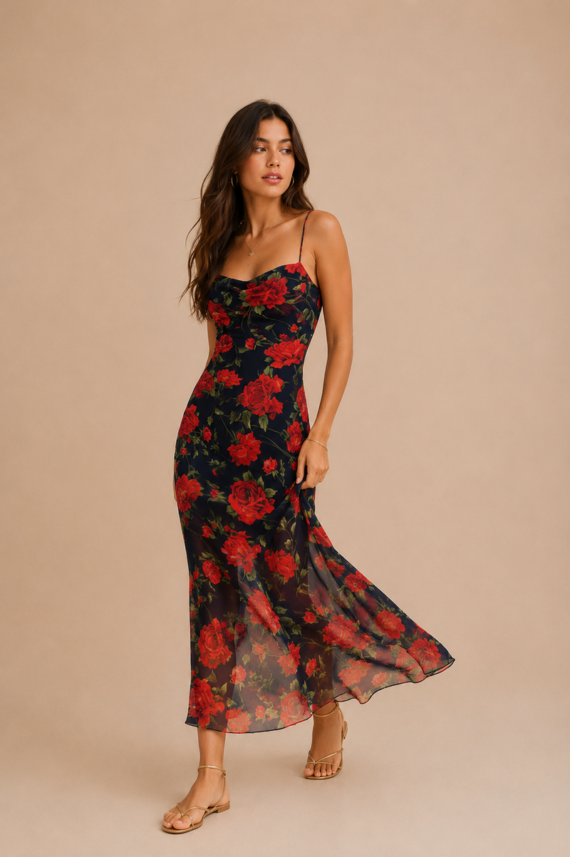 Vestido Largo Floral