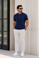 Polo de Punto Texturizado para Hombre