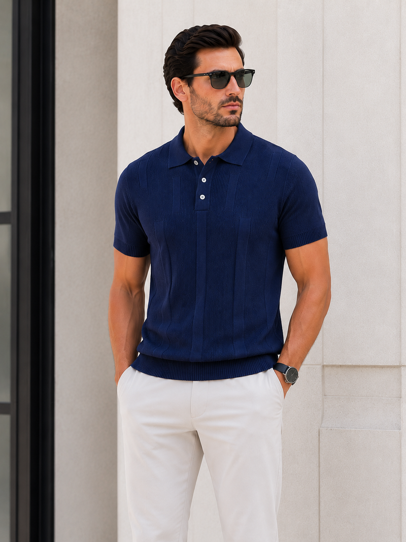 Polo de Punto Texturizado para Hombre