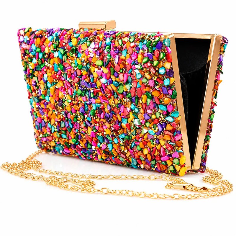 Clutch de Fiesta con Pedrería - vista principal