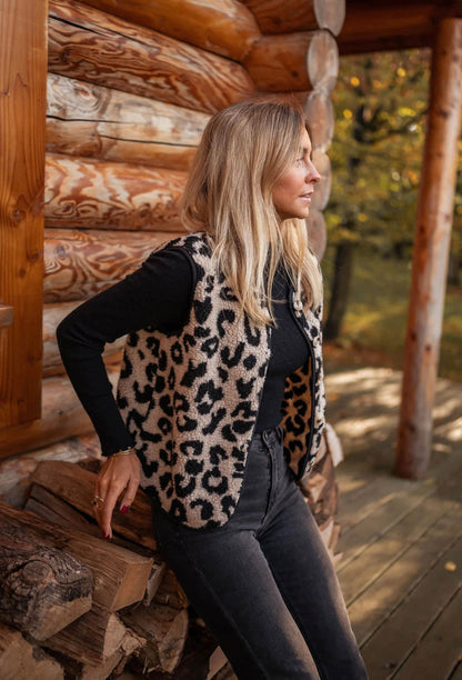 Amina - Chaleco de leopardo