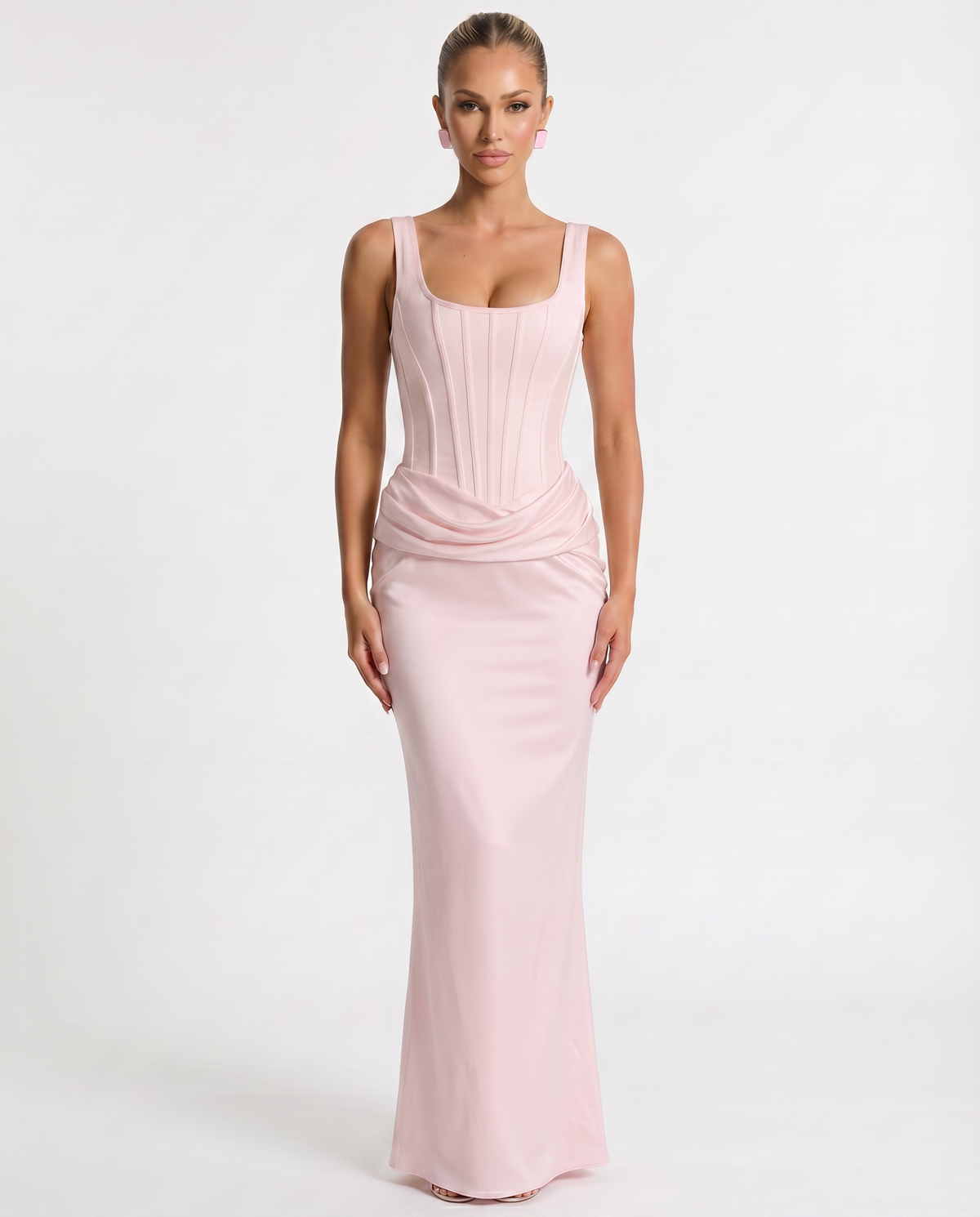 Odette • Maxi Estructurado con Falda Drapada