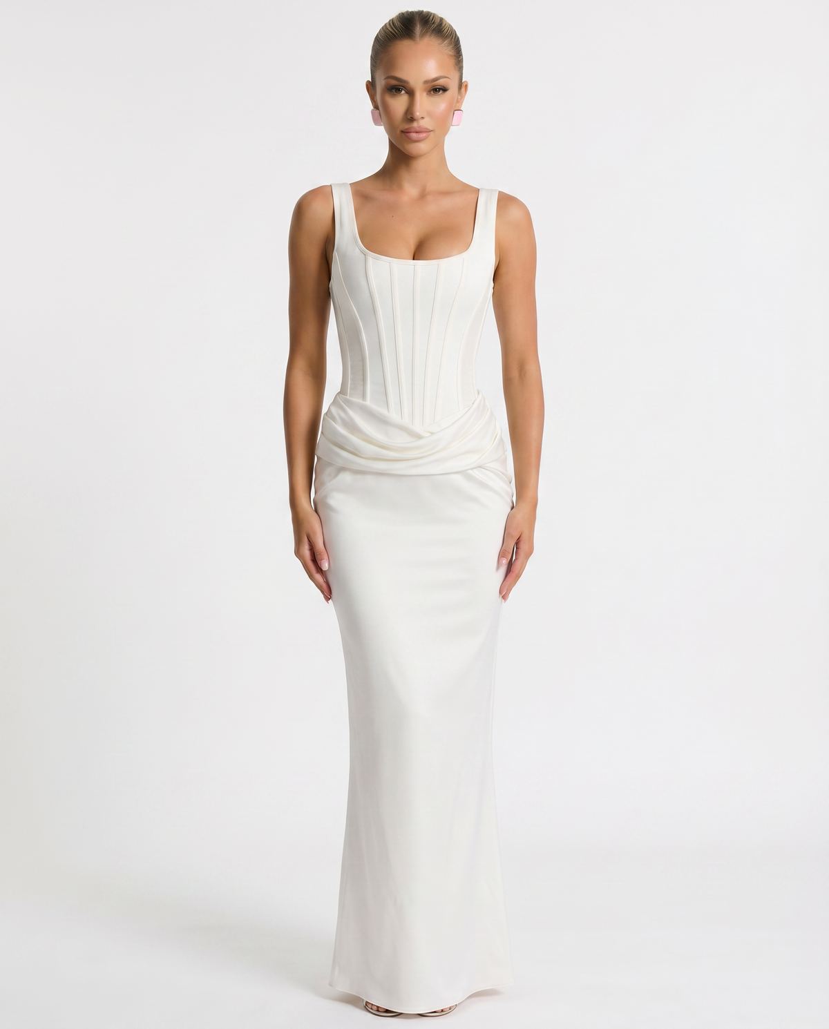 Odette • Maxi Estructurado con Falda Drapada