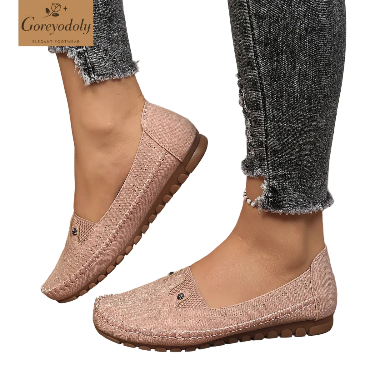 Mocasines florales calados
