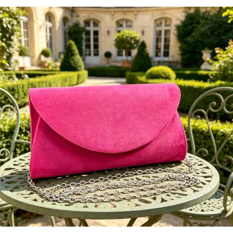Clutch de Noche en Ante - fucsia