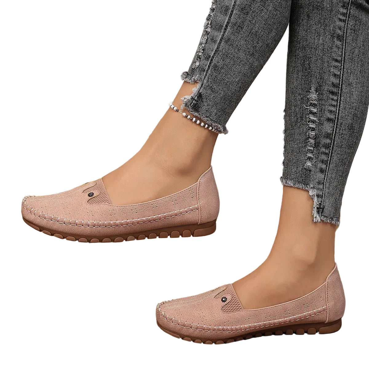 Mocasines florales calados