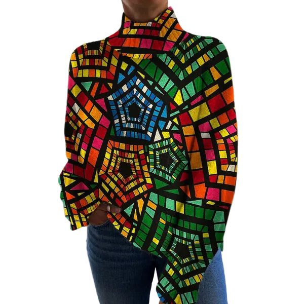 Maglia Emily — Collo Alto Essenziale