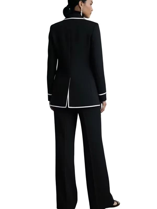 Completo Claudia — Blazer con bordo e pantaloni