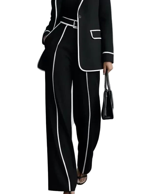 Completo Claudia — Blazer con bordo e pantaloni