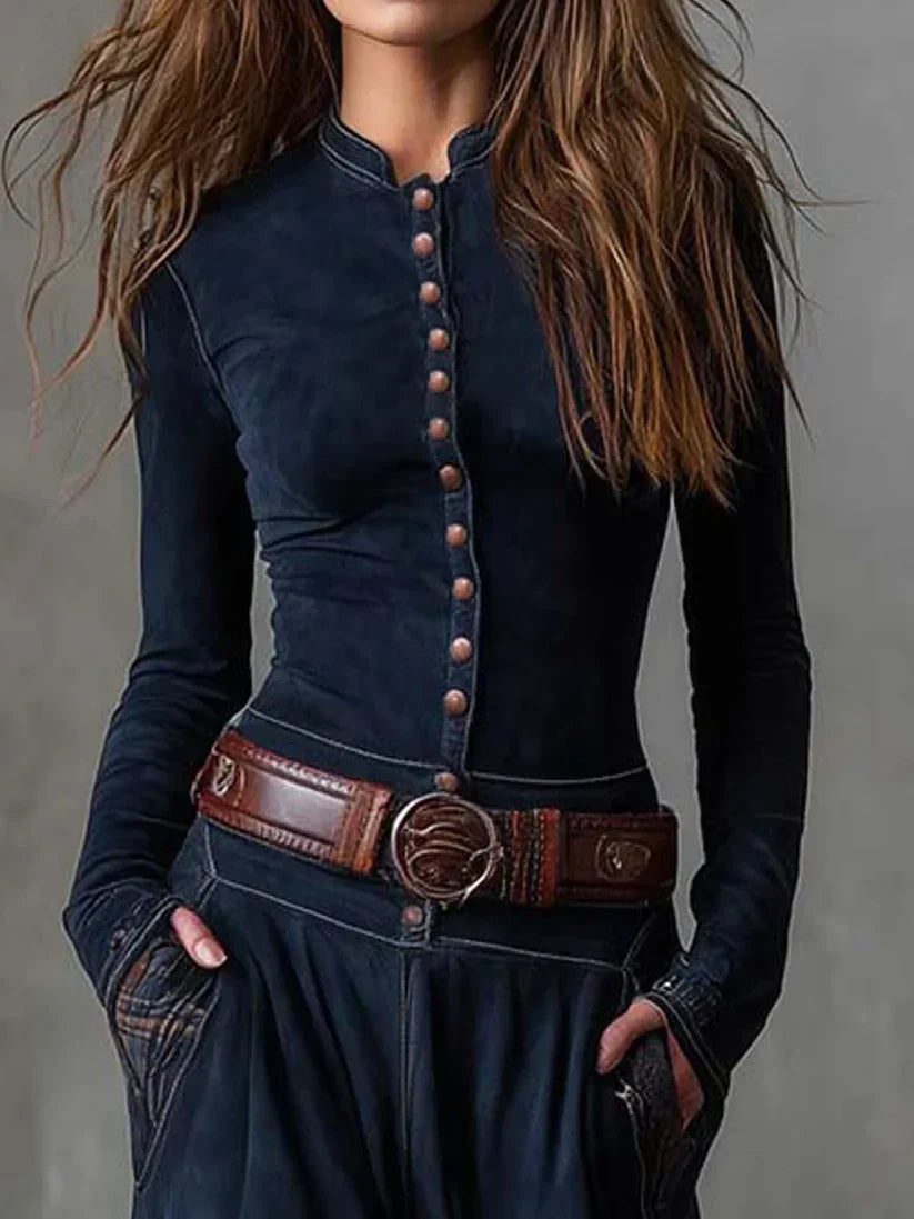 Vestido Eva — Largo de Antelina con Cinturón