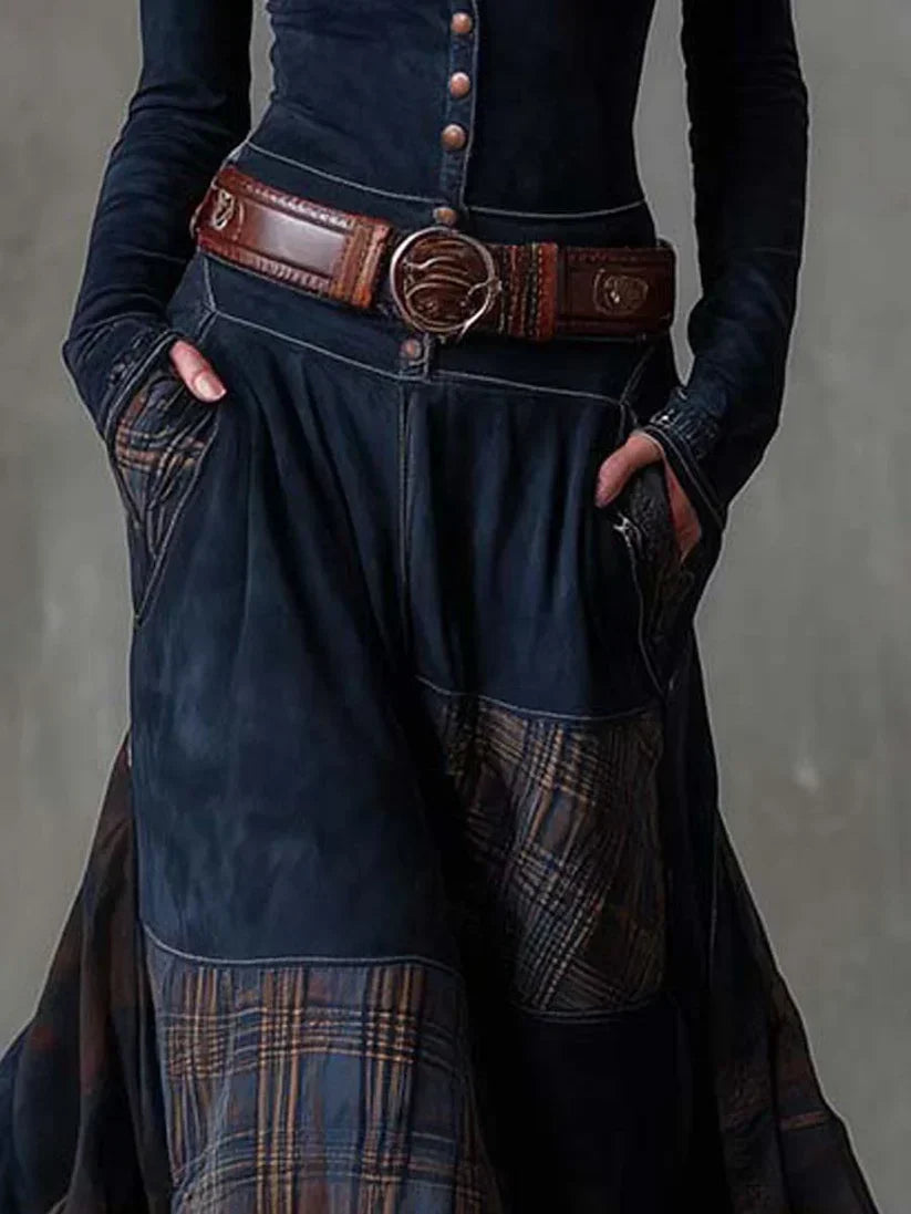 Vestido Eva — Largo de Antelina con Cinturón