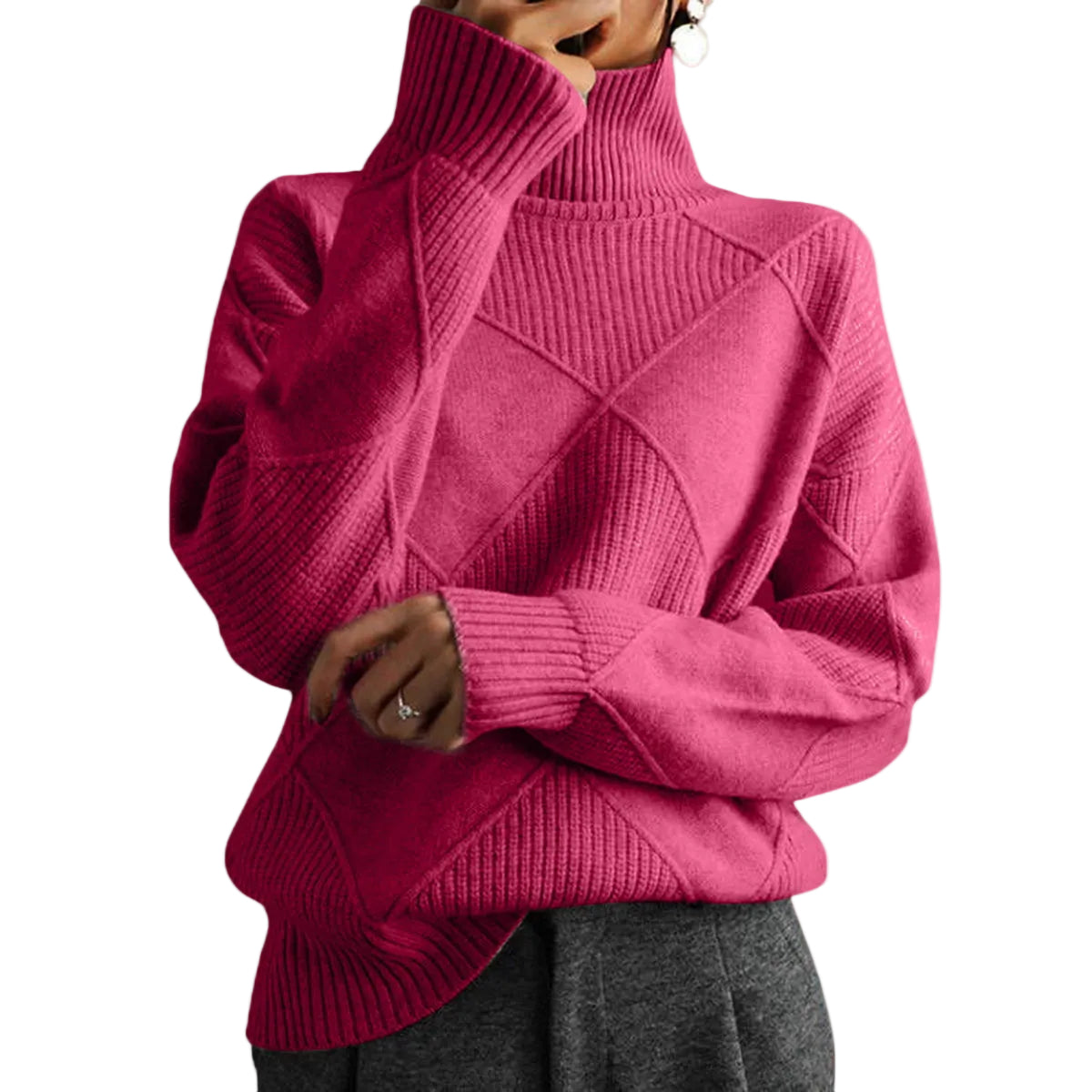Maglione Angela — Collo Alto in 7 Colori
