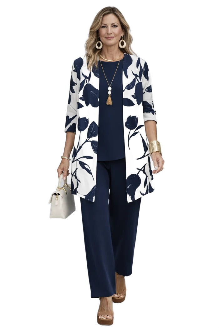 Conjunto Alessia Azul y Blanco