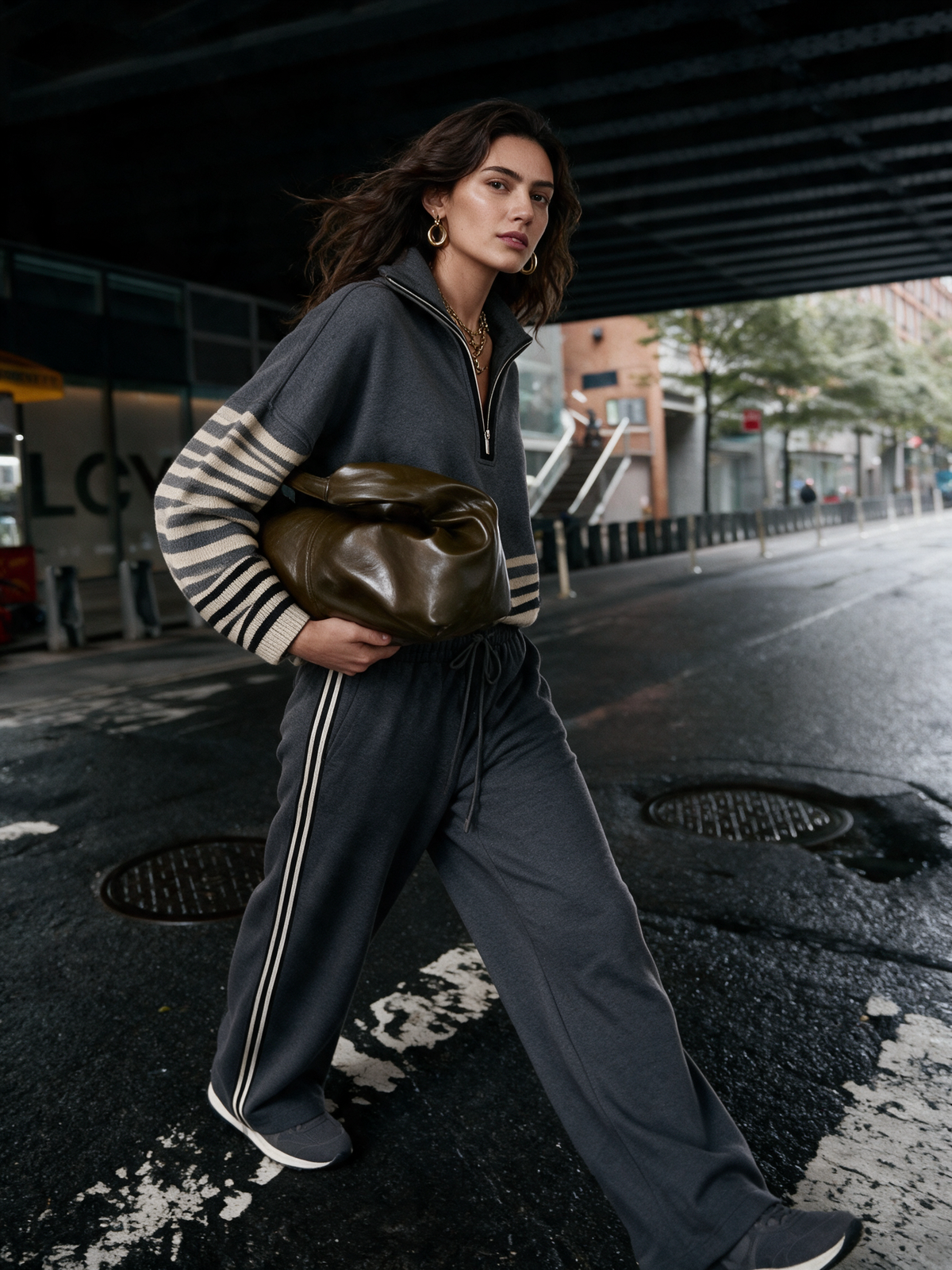 Completo Aitana — Felpa con mezza zip e pantaloni