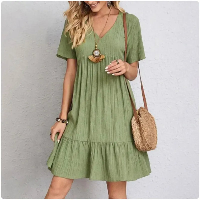 Vestido Casual de Verano con Volantes