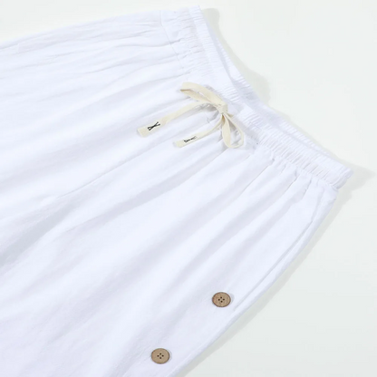 Pantalones Casuales de Lino y Algodón para Hombre