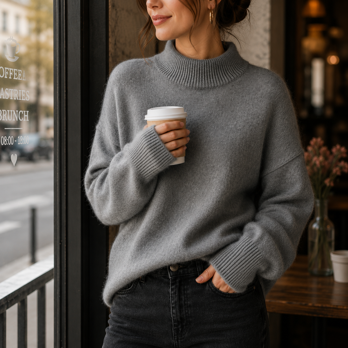 Maglione Juniper — Collo Alto Oversize