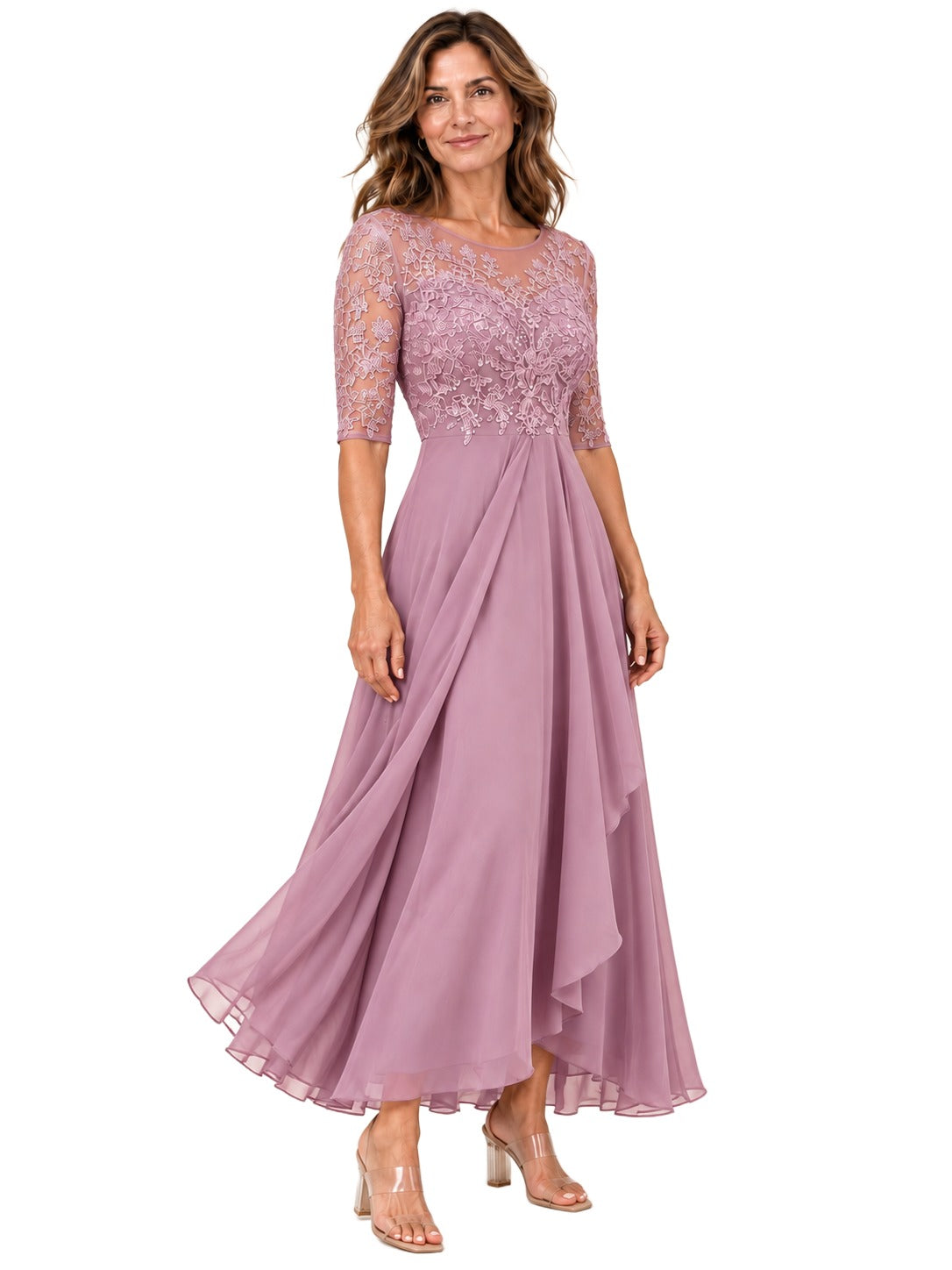 Vestido Rhonda — Midi de Encaje Elegante