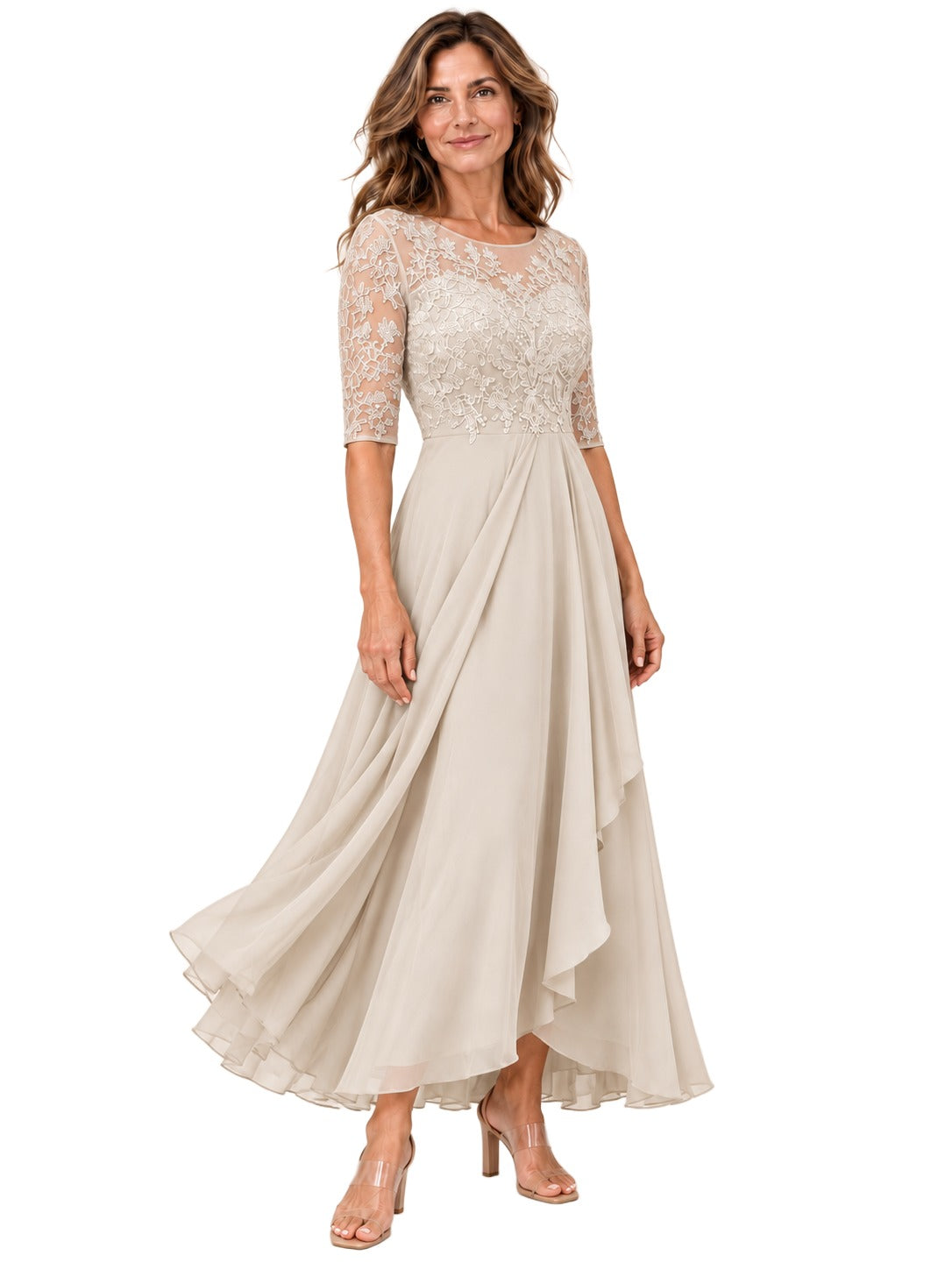 Vestido Rhonda — Midi de Encaje Elegante