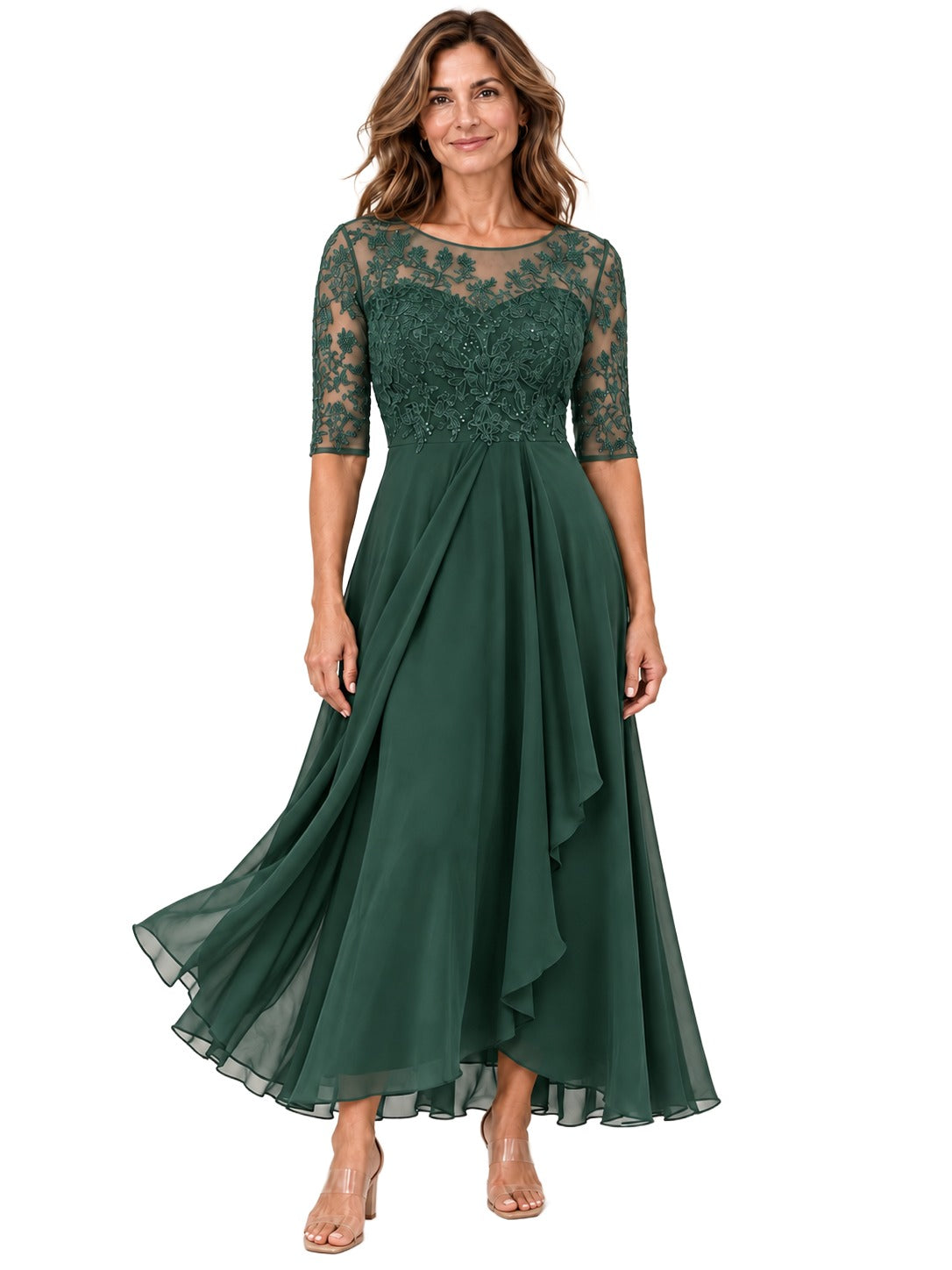Vestido Rhonda — Midi de Encaje Elegante
