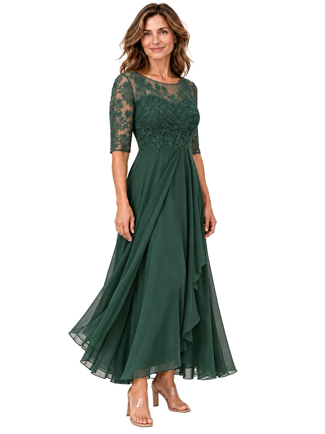 Vestido Rhonda — Midi de Encaje Elegante
